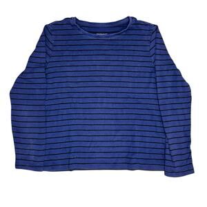 Christopher Banks Women's Long Sleeve Stripe Top Size Medium 100% Cotton